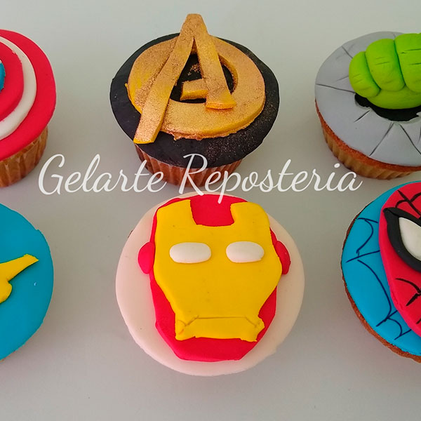 Saga disfraz Tregua cupcakes-avengers - Gelarte Repostería